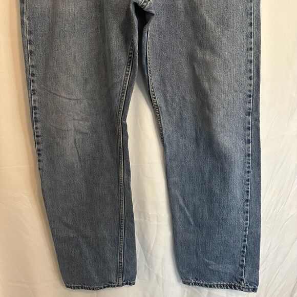 Levis 505 Straight Leg 36x32 Blue Jeans Mild Distress Denim 90s VINTAGE - Picture 11 of 13